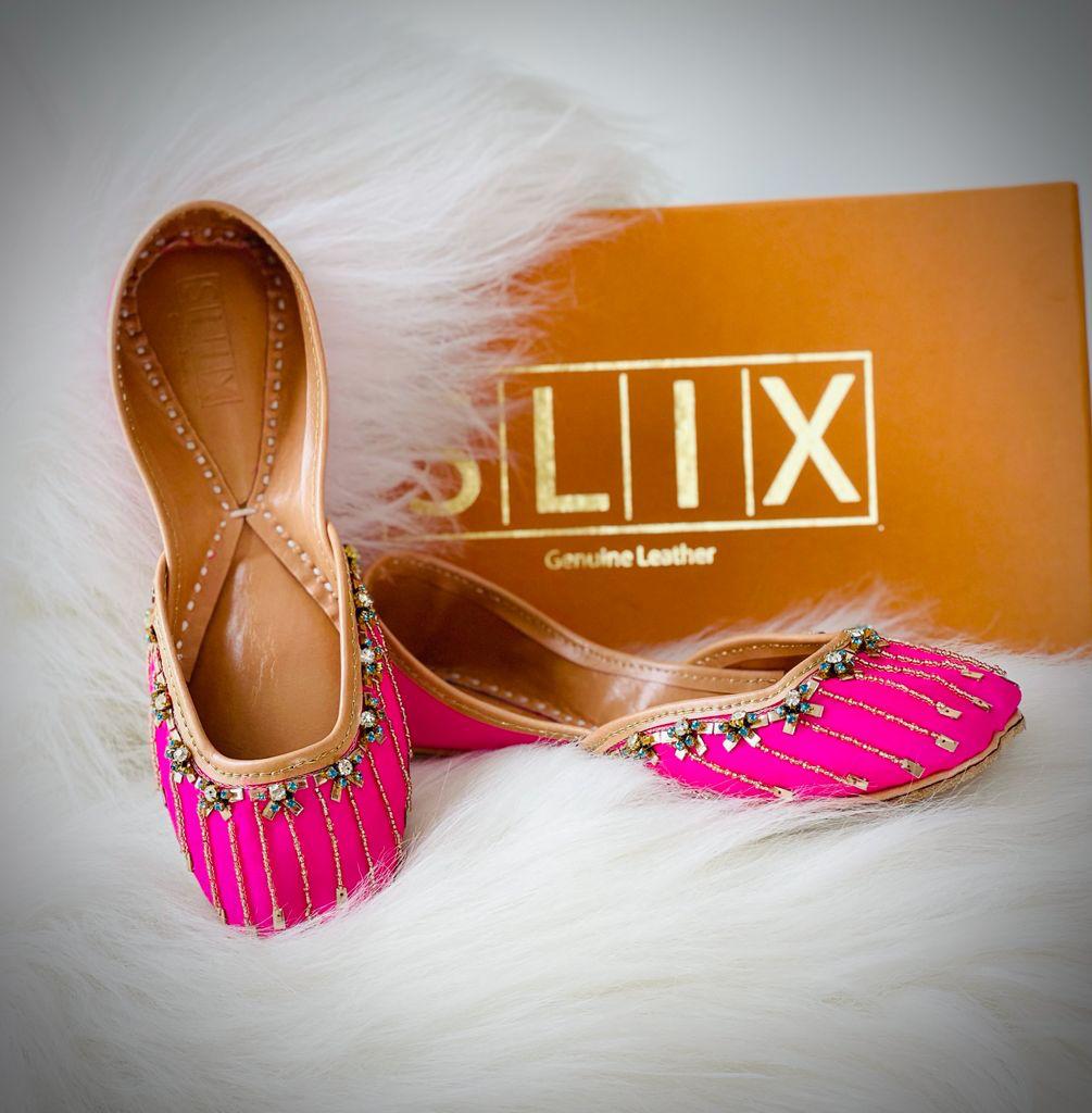 Pretty Pink Khussa in Pure Leather