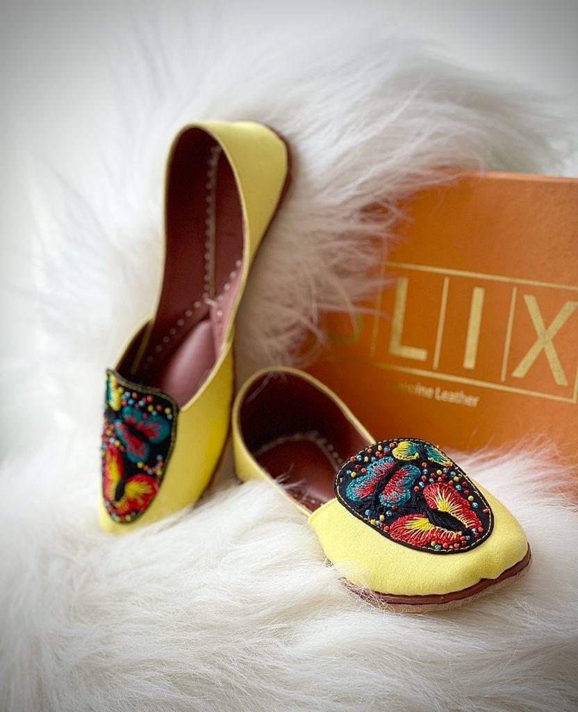 Beautiful Hand Embroidered Khussas in Pure Leather