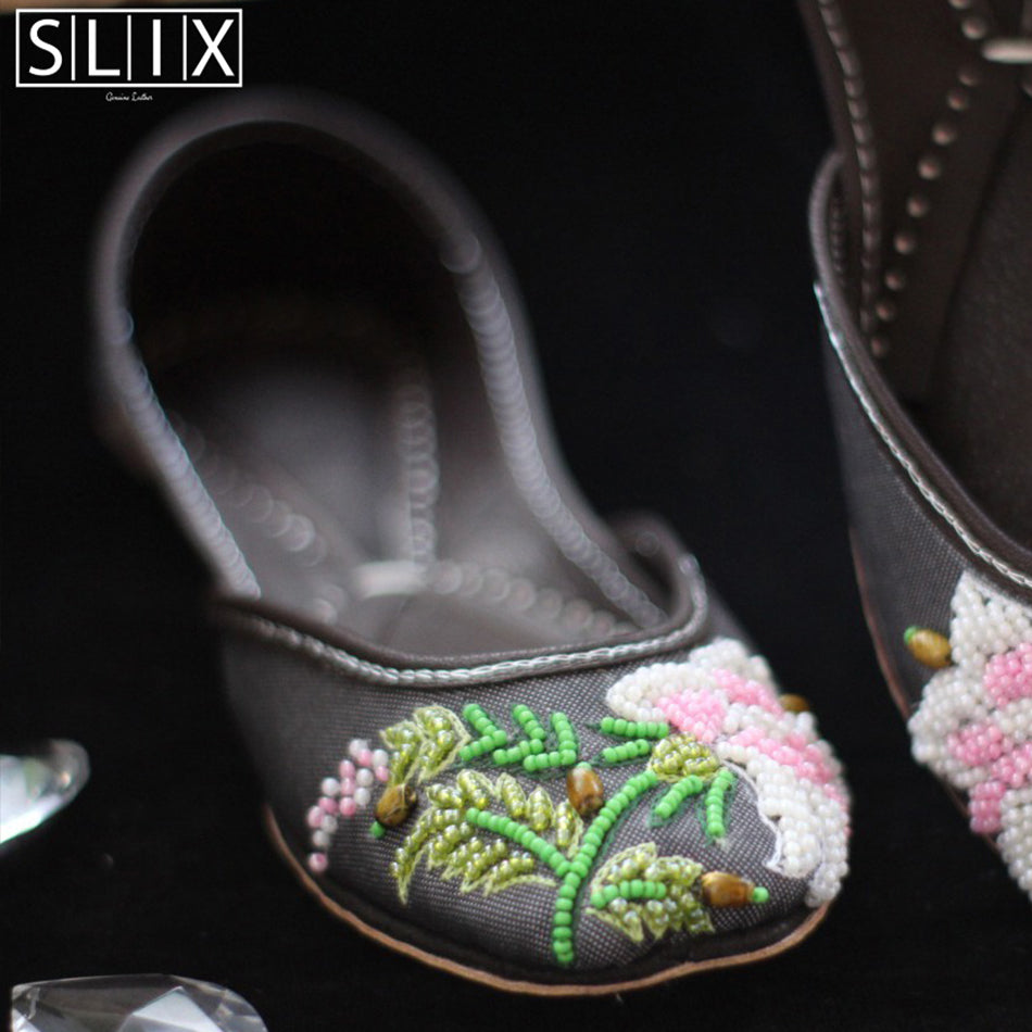 light and dark pink colors Karhai Khussa (Genuine Leather)