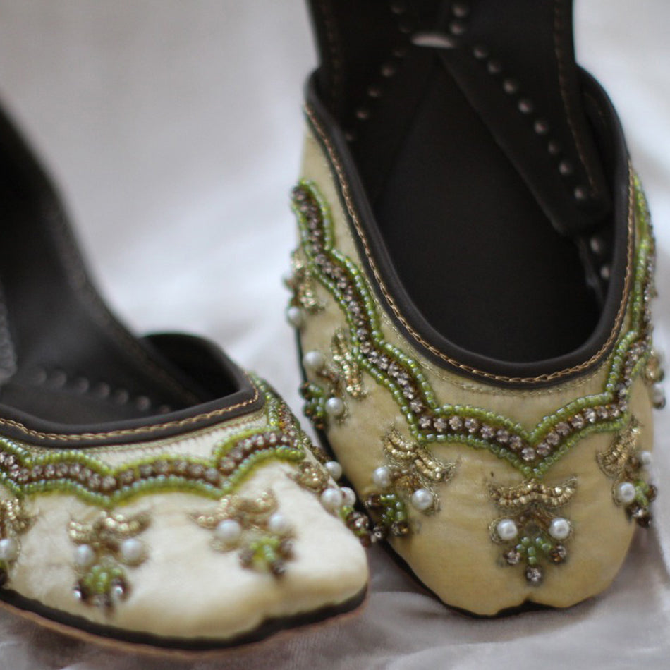 Pure Leather Traditional Khussa with Comfortable Sole