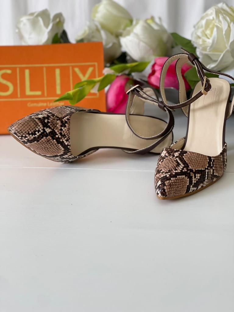 Snake Design Heels Made in Four Inches Heels.