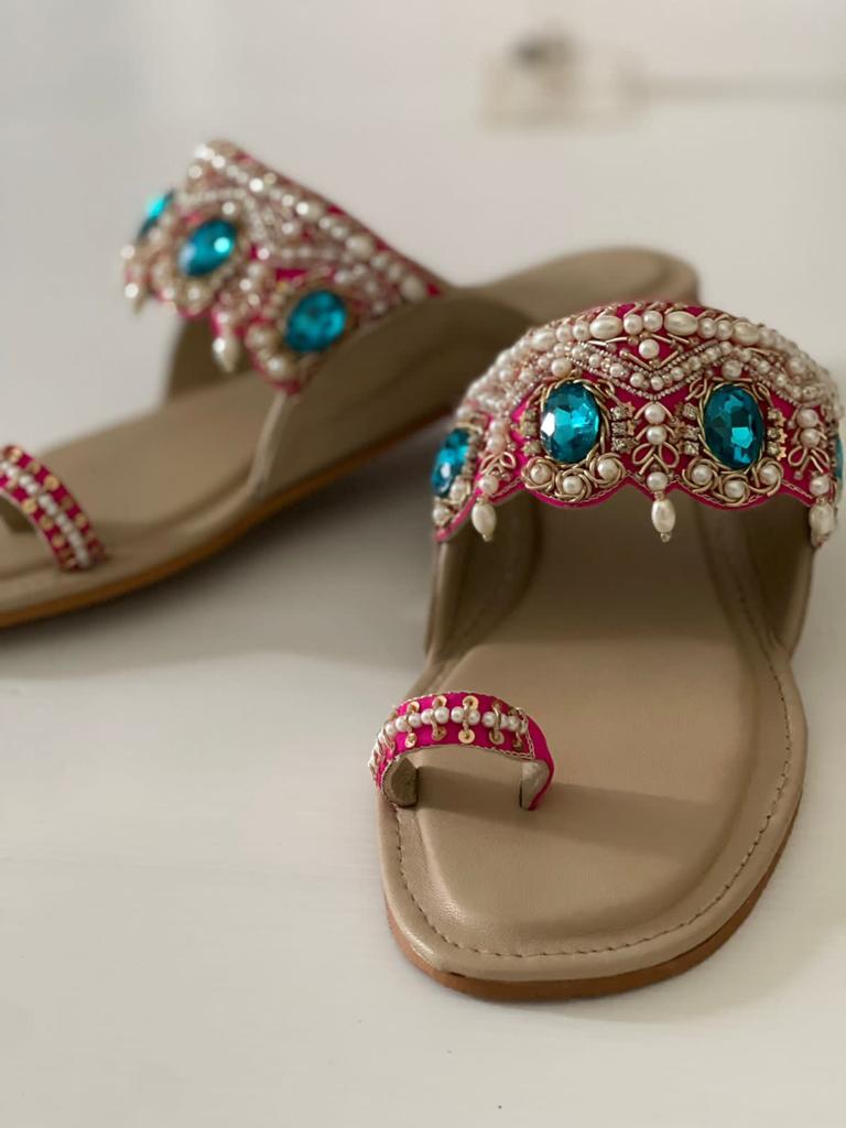 Lovely Kolhapuri with Beads and Stone Work For all Occasion