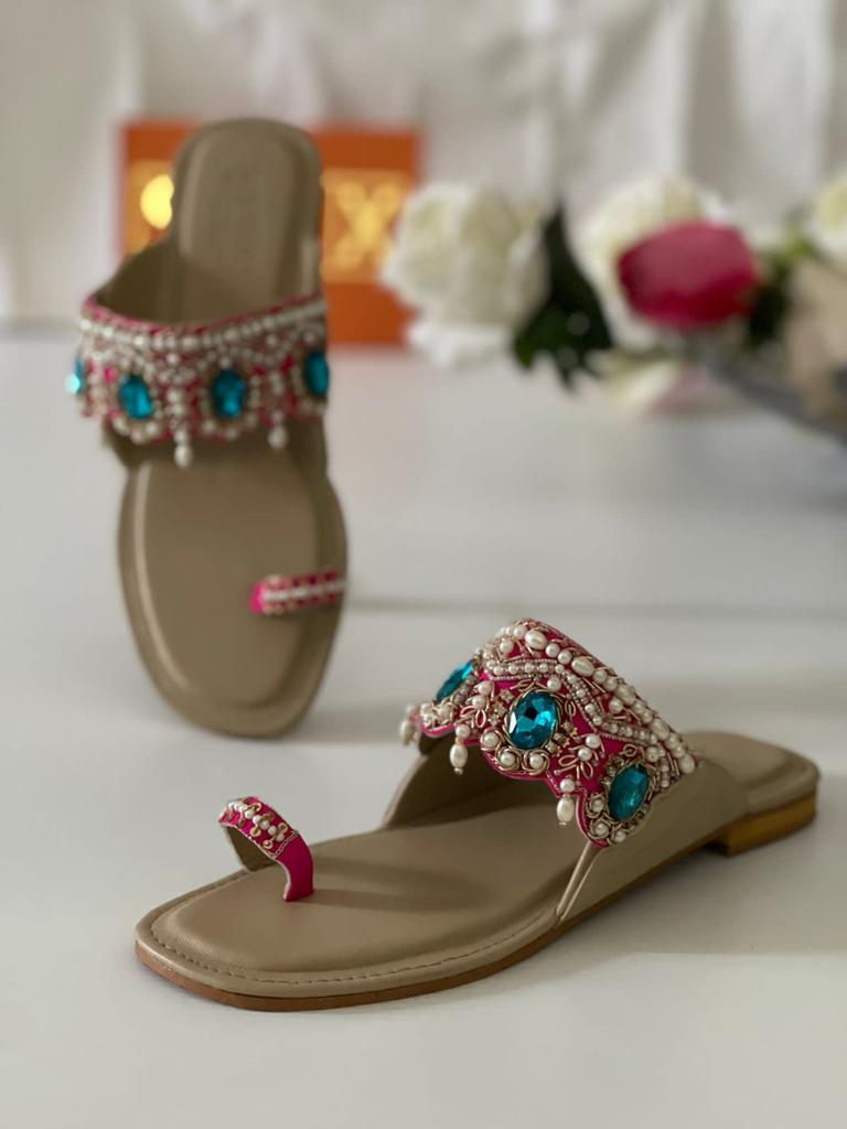 Lovely Kolhapuri with Beads and Stone Work For all Occasion