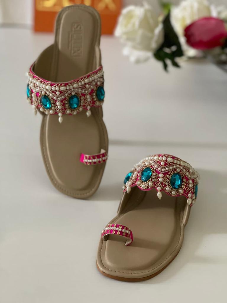 Lovely Kolhapuri with Beads and Stone Work For all Occasion