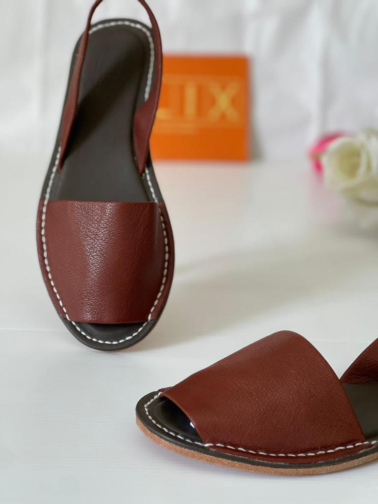 Smart Casual Wear In Dark Brown Leather  (Genuine Leather)